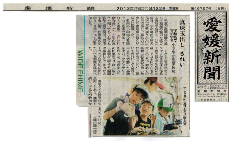 2013年8月22日愛媛新聞